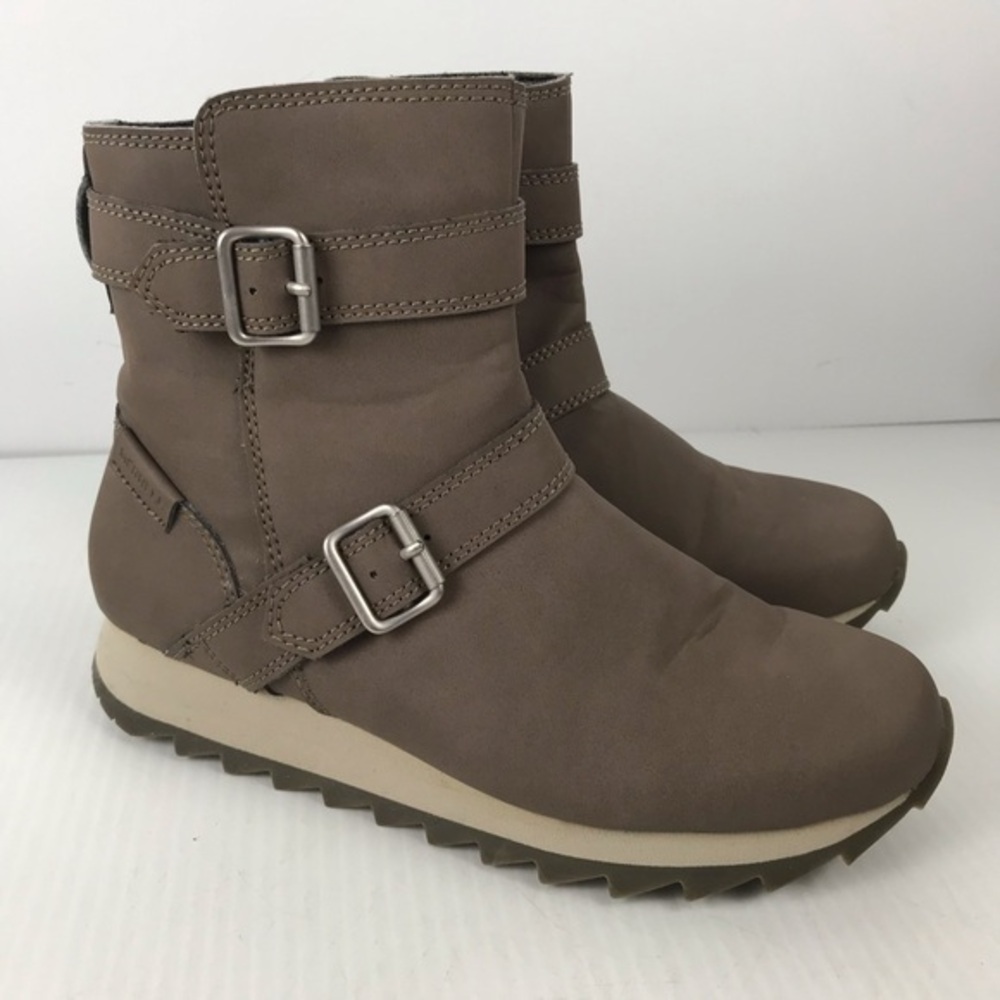 Merrell Taupe Brown Waterproof Winter Ankle Boots